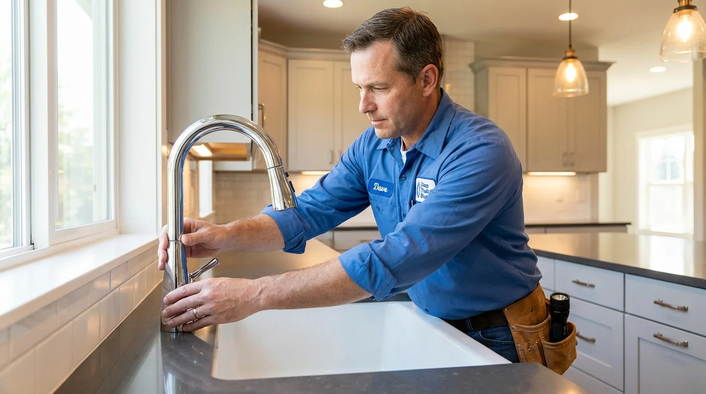 Kitchen faucet installation by Johns Plumbing LLC in Clinton
